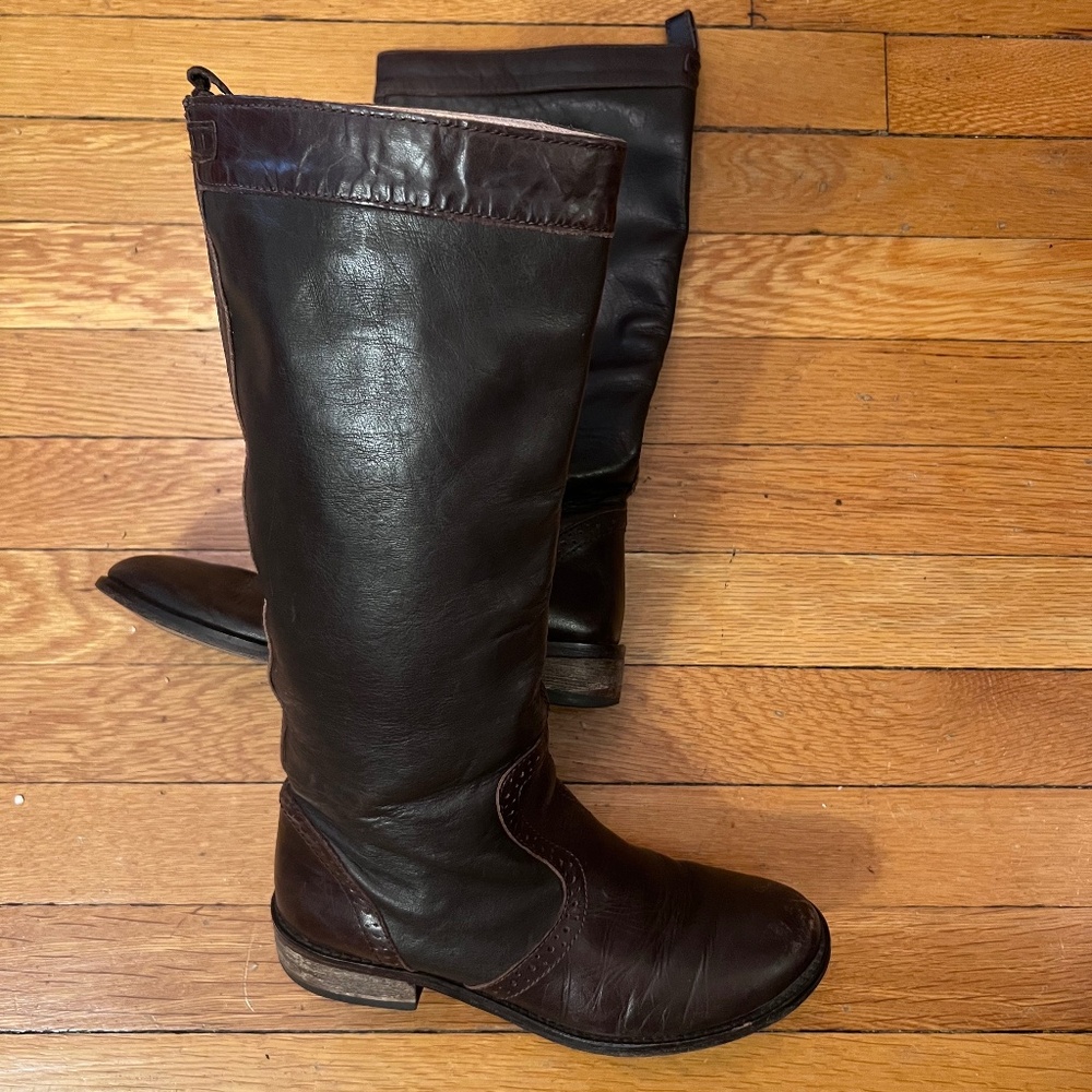 Diesel dark brown boots size 6